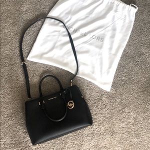 Michael Kors Savannah Saffiano Leather Satchel L